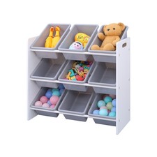 Children Kids Toy Storage Rack with 6 Removable Plastic Bins Toy Organizer Shelf