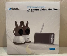 ieGeek 2K Split-Screen Baby Monitor, 5" Audio Baby Monitor with 2 Cameras, WiFi