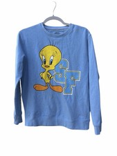 Looney Tunes Six Flags Tweety Bird Graphic Print Blue Sweatshirt WM SZ M