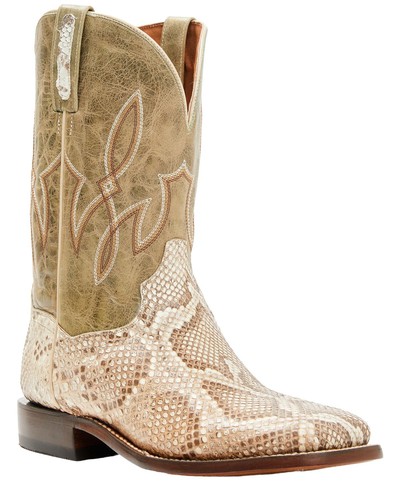 Dan Post Men's Exotic Python Western Boot - Broad Square Toe - DPS1135