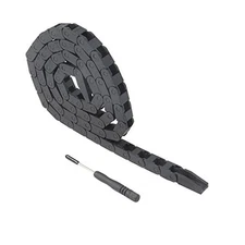  7x7mm Drag Chain Length 1Meter Close Type Black Plastic Flexible Cable 7mmx7mm