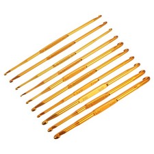 10 x Double End Crochet Hooks 2/0 to 10/0 Aluminum Needles Crocheting Stitch