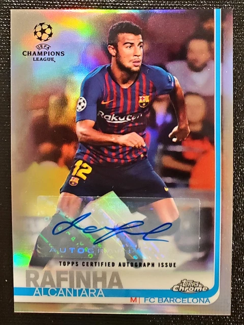 Rafinha Alcantara AUTO 2018-19 Topps Chrome UCL #47 FC Barcelona