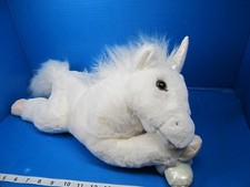 FAO Schwarz Adopt-A-Pet White Floppy Unicorn w/Shiny Hoves  Horn 22"
