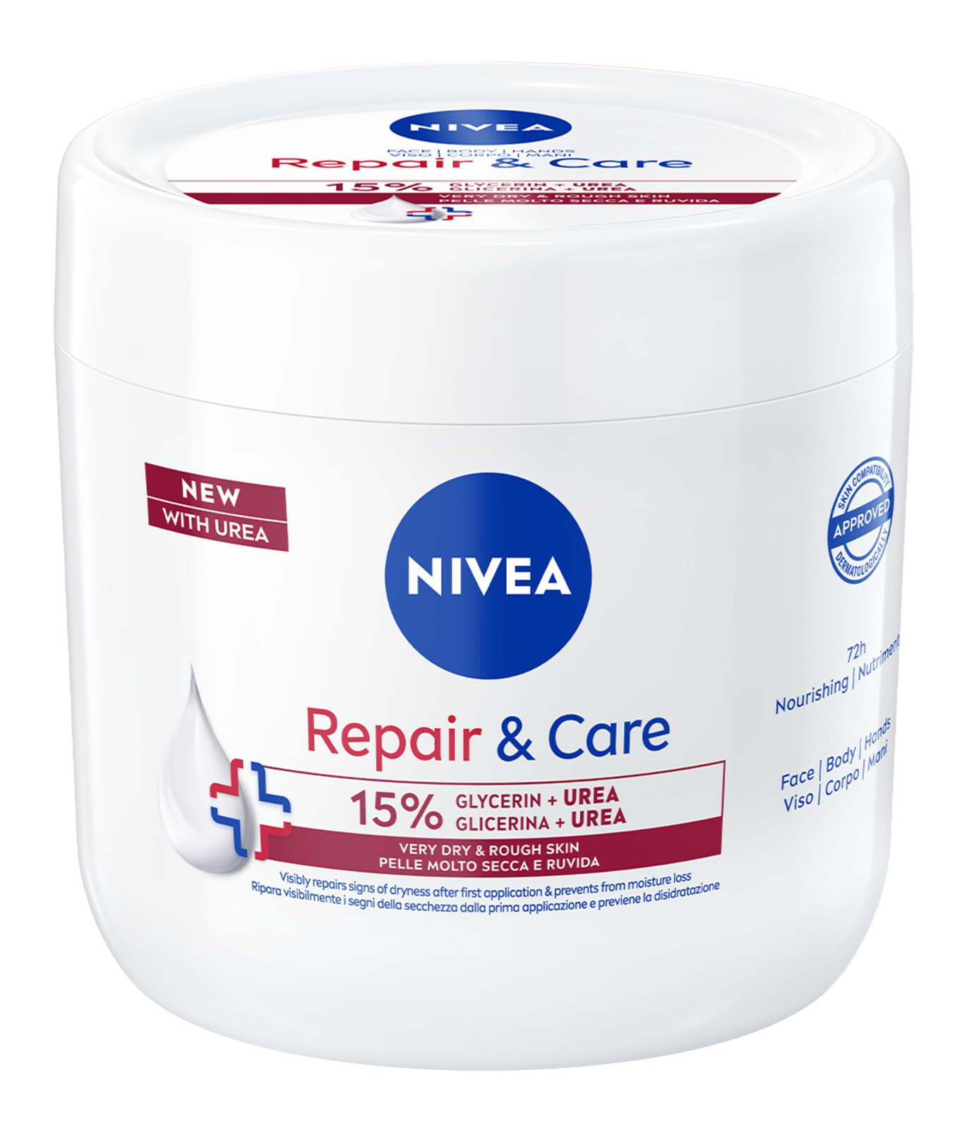 NIVEA Crema Corpo Repair & Care Urea 400 ml, Crema multiuso per pelle (r1p)
