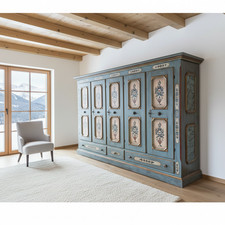 Voglauer Schrank Bauernschrank 1700 Flurschrank Schlafzimmer Kleiderschrank blau