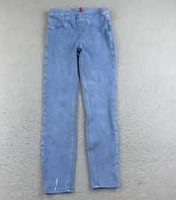 Spanx Jeans Womens Small Blue Stretch Flat Front Pull On Straight Leg 