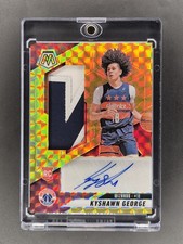 2024-25 Panini Mosaic Kyshawn George Wizards Rookie Jersey Auto FOTL Gold /10