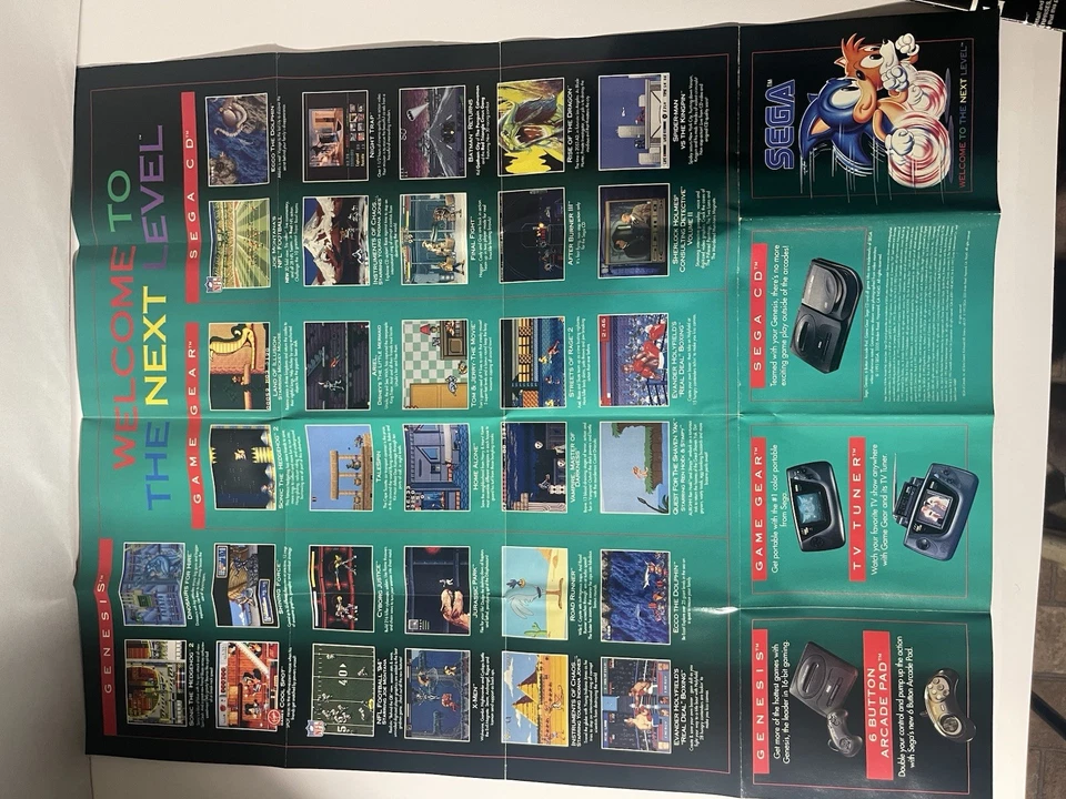 Jurassic Park Sega Genesis Insert POSTER ONLY Authentic In Good Condition !! - Image 3 of 4