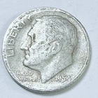 1954 D Roosevelt 10c Dime 90% Silver Circulated Coin #7811