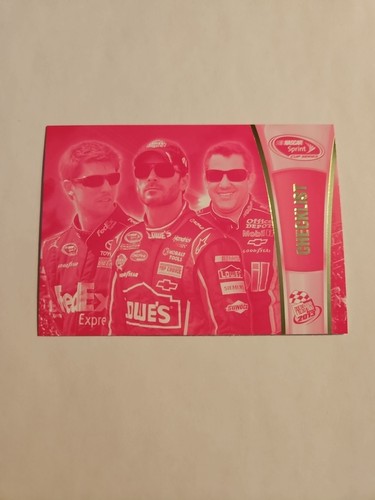 2013 Press Pass Color Proofs Magenta #100 Checklist Hamlin/Johnson/Stewart