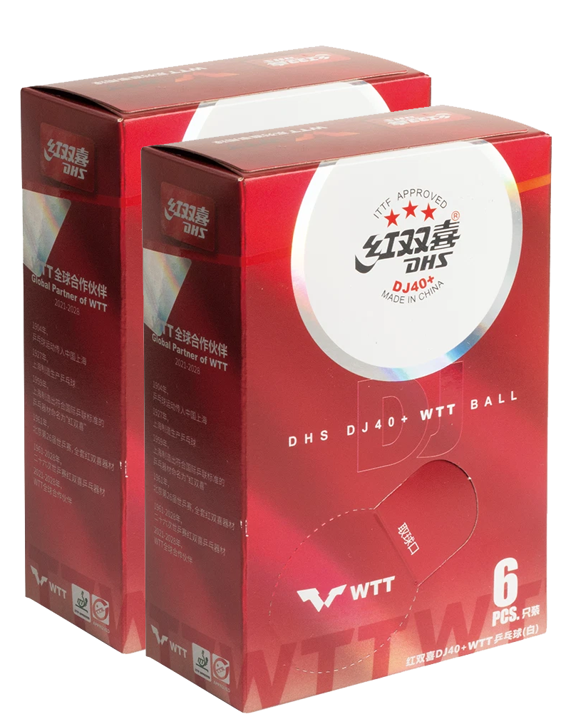 DHS DJ40+ WTT 3-Star Table Tennis Balls ITTF Approved – 12 Pack