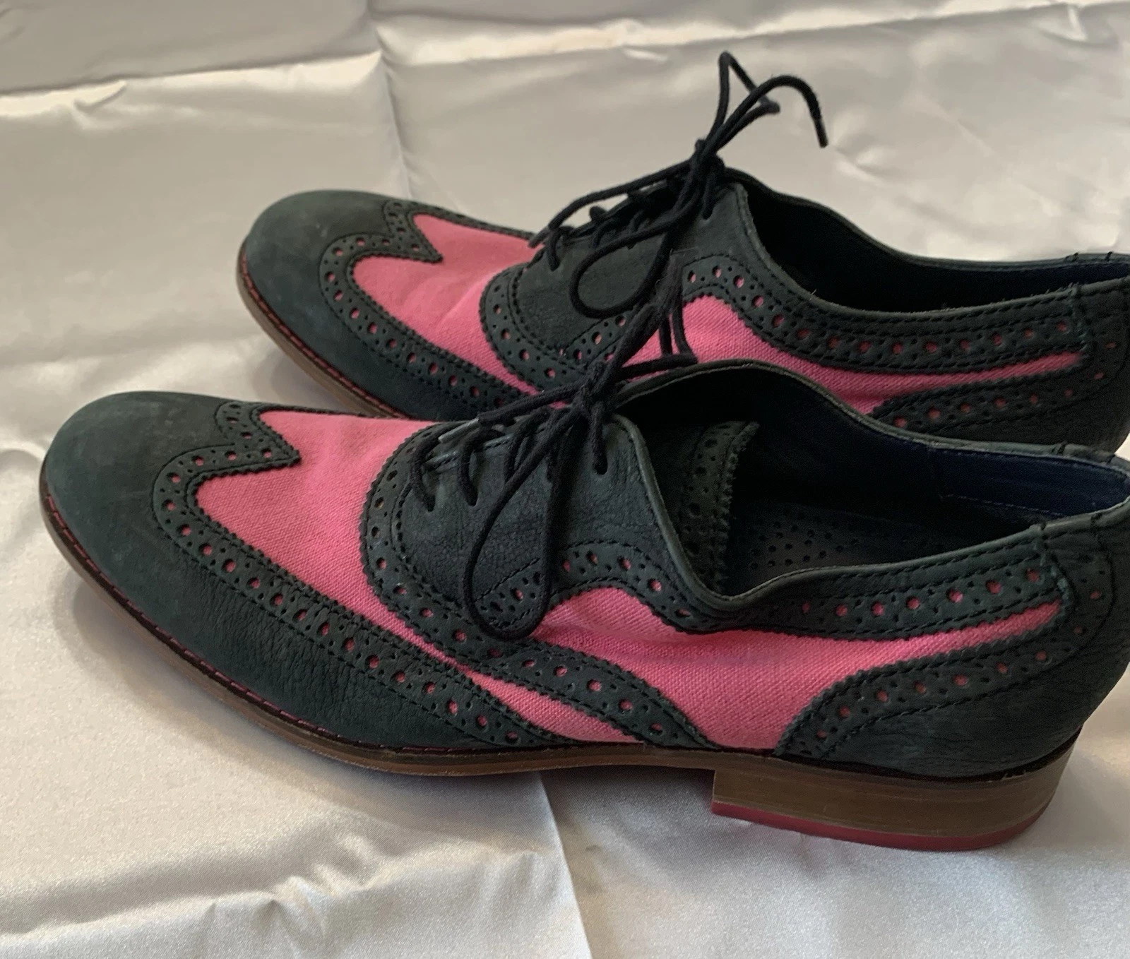 NIKE Scarpe mocassini uomo Cole Haan Air taglia 9 5 Oxford punta alare pelle tela