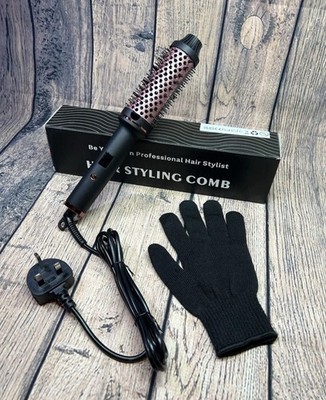 Natürliche Locken Haar Heiß Bürste Kamm 38mm 30S Schnell Erwärmen Glätten & Volumen