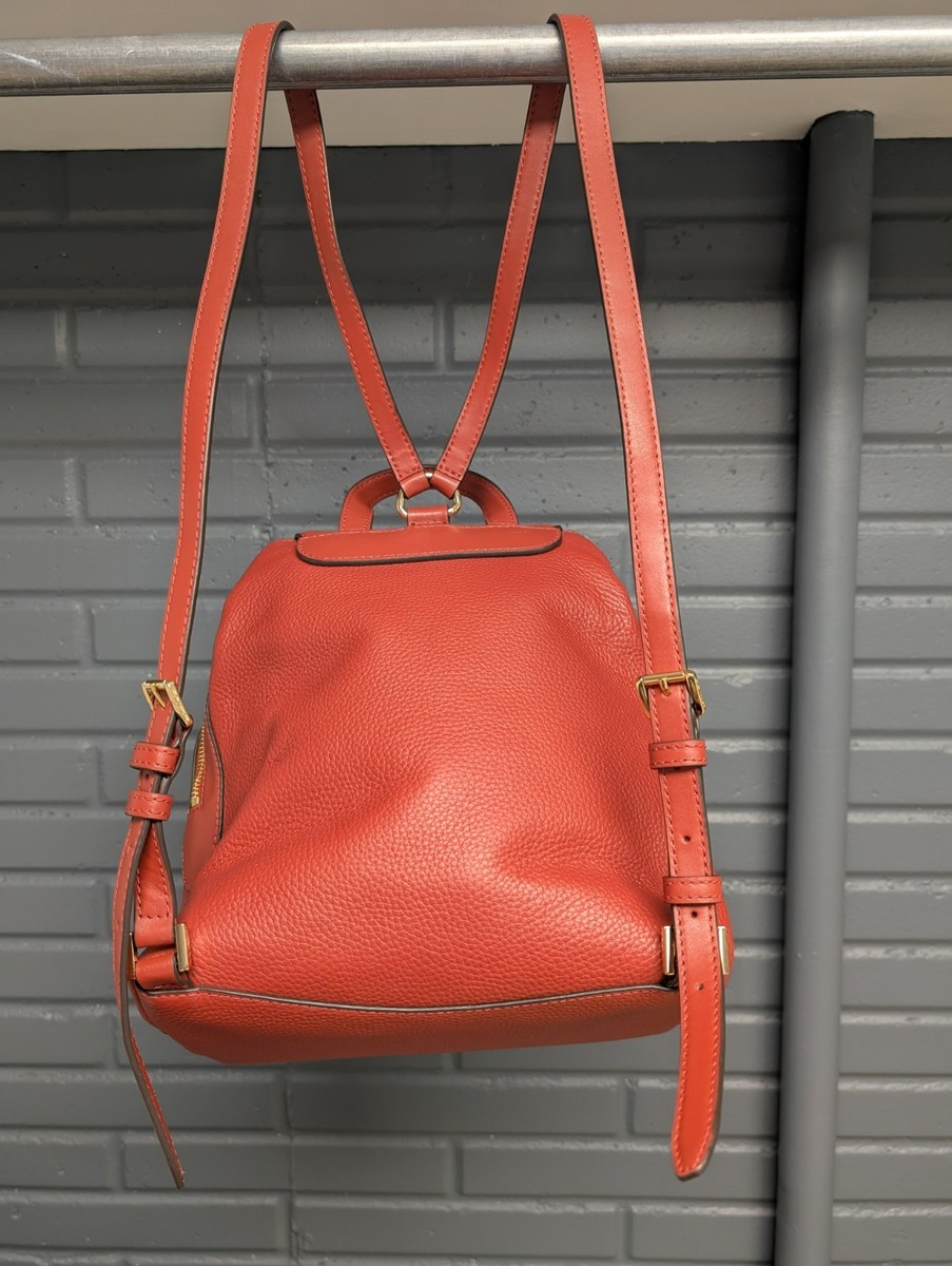 MICHAEL KORS NWT medium Raven backpack in Terracotta color with gold accents Michael Kors Raven Leather Medium Backpack Terracotta  main image 3