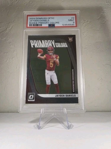 2024 Panini Donruss Optic Football #2 Jayden Daniels Primary Colors RC PSA 9