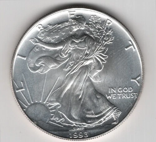 1993 WALKING LIBERTY AMERICAN EAGLE .999 FINE SILVER DOLLAR COIN 1oz. $1 USA