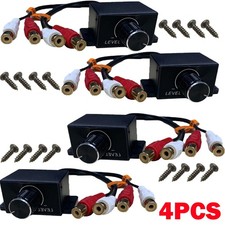 4x Universal Car Audio Amplifiers RCA Level Controller Bass Volume Control Knobs