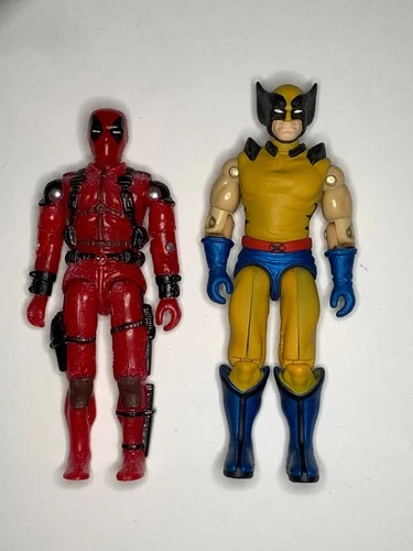 Custom Deadpool & Wolverine G.I. Joe vintage style figures - 3.75''