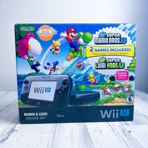 Nintendo Wii U Mario & Luigi Deluxe Set Complete in Box CIB Matching Serials
