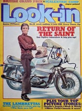 IAN OGIlvy GENUINE SIGNED RETURN OF THE SAINT LOOK-IN 1980 AUTOGRAPHED COLOUR MA