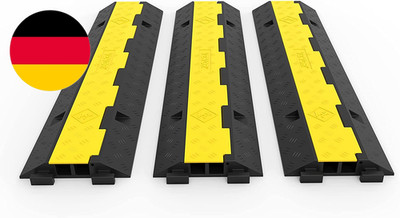 Happybuy Gummi-Kabelschutz Rampe Speed Bumps 2-Channel 3Pack