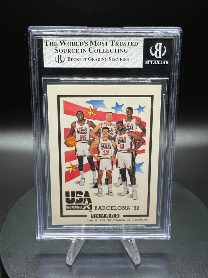 1991-92 Skybox Team USA Card BGS 8 NM-MT - Image 2 of 2