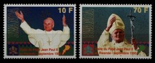 Ruanda 1990 - Mi-Nr. 1439-1440 ** - MNH - Papst Johannes Paul II