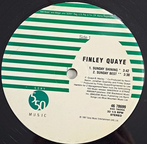 Finley Quaye Sunday Shining 12" Maxi-Single 550 Music 1997 Reggae Pop 4 Tracks - Picture 3 of 6