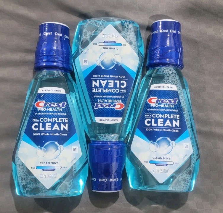 3 Crest Pro-Health Complete Clean Mouthwash, Clean Mint , 16.9 fl oz