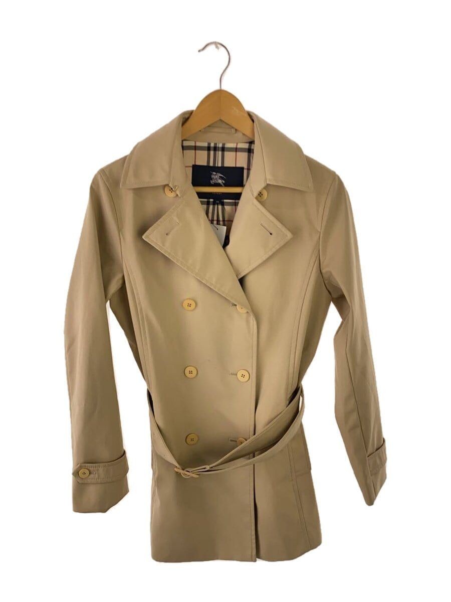 バーバリーロンドン　trench40 BURBERRY LONDON trench coat 40 polyester Beige plain FR065