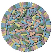 200g Petal Droplet Shaped Ceramic Mosaic Tiles for Crafts, Vibrant Colors, Ir...