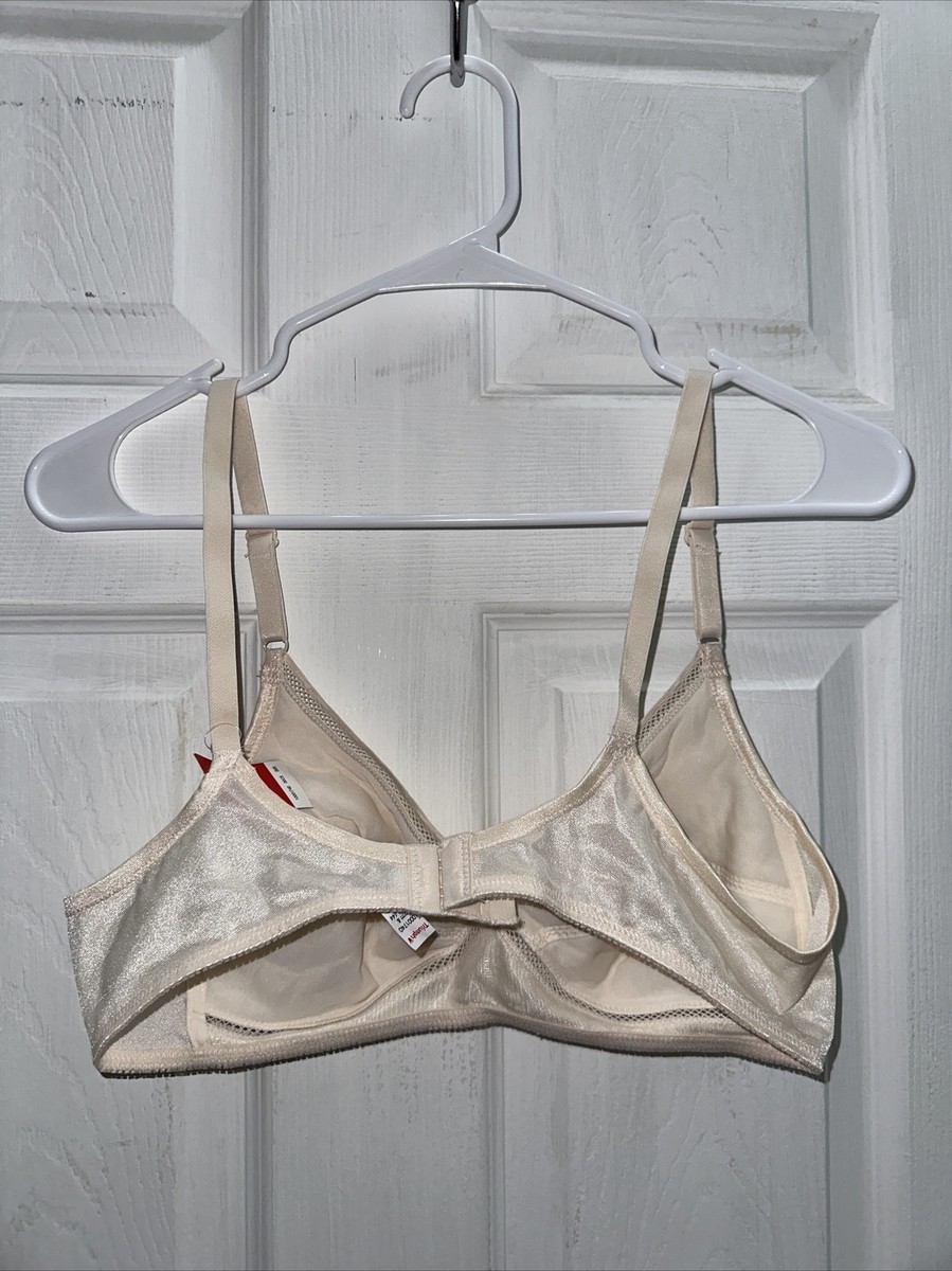 Triumph Bra Wireless Women's Hook & Eye Ivory Color Size B85 NWT