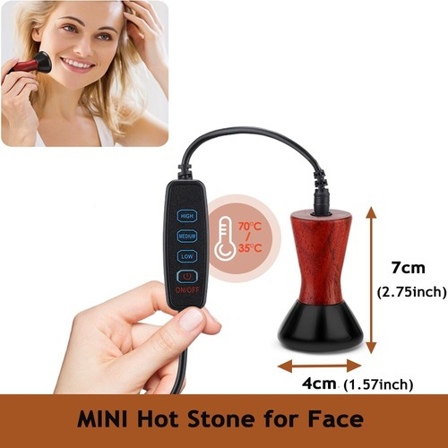 Hot Stone Electric Gua Sha Massager Bian Stone Guasha Tool Skin Scraping - Picture 8 of 26