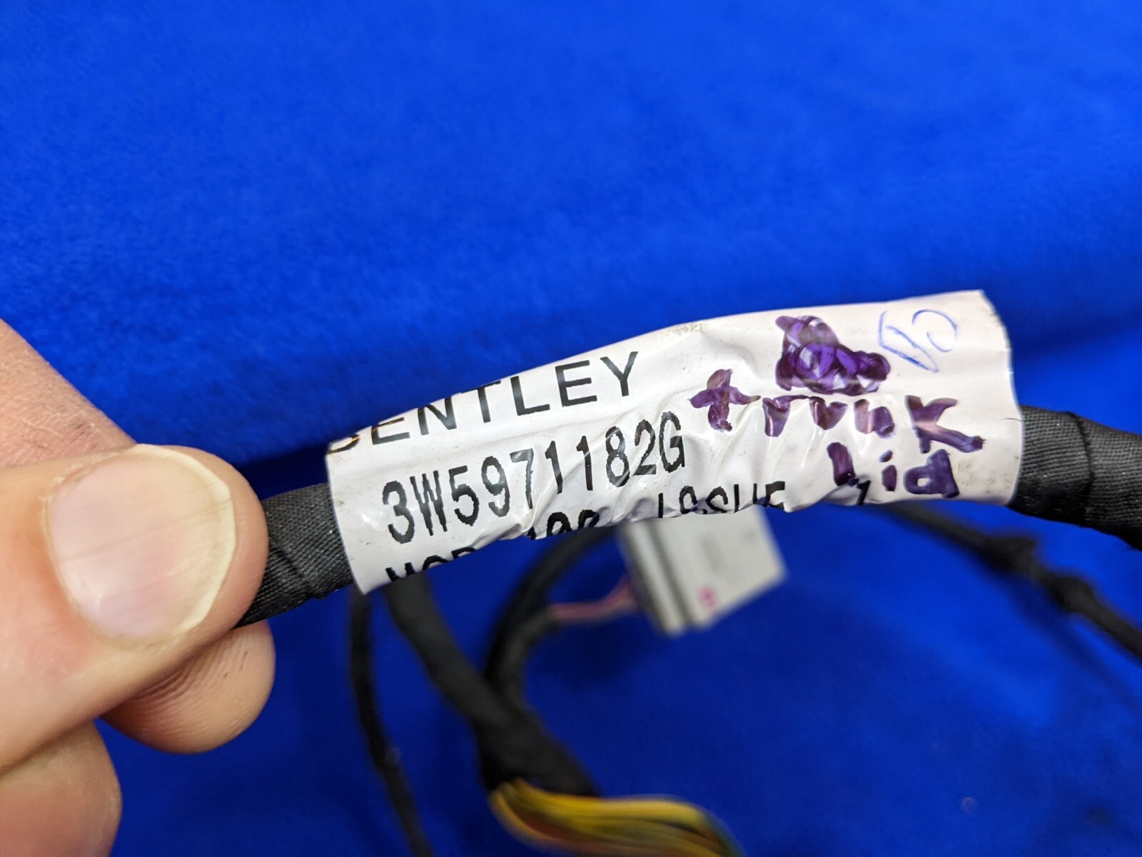 wiring harness tailgate Bentley Continental flying spur oem trunk lid