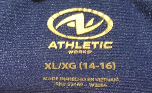 Youth XL Blue and White Zipper Up Jacket - Picture 3 of 3