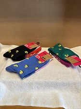 Three Pack Of Ladies Fancy Novelty Colorful Fun Socks