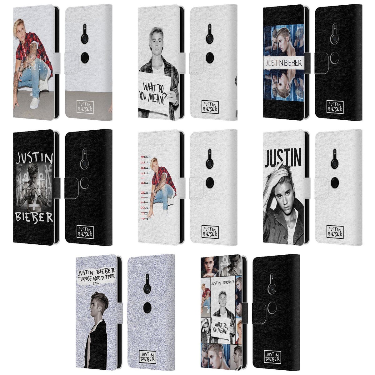 OFFICIAL JUSTIN BIEBER PURPOSE LEATHER BOOK WALLET CASE COVER FOR