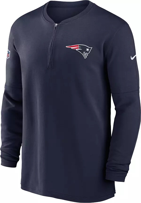 【NIKE】New England Patriots Sideline Jersey New England Patriots Sideline Half-Zip Long Sleeve Nike Top