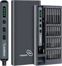 STREBITO Mini Electric Screwdriver Set, 70 in 1 Small Electric Screwdriver