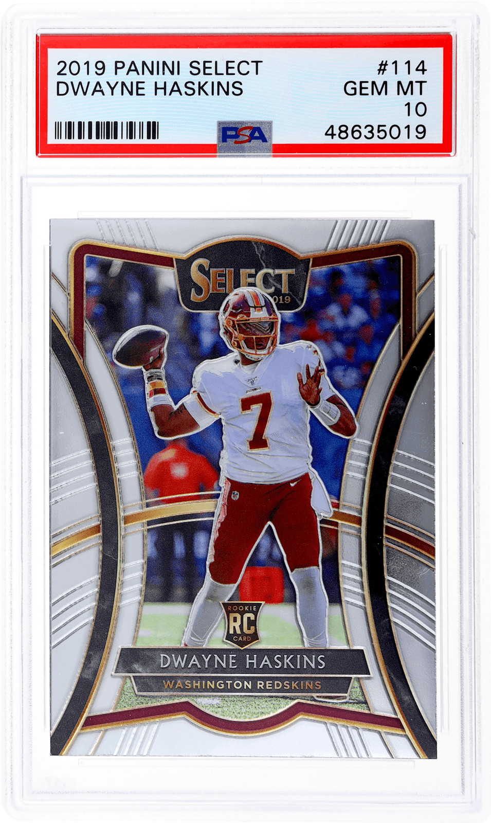 2019 Panini Select Dwayne Haskins #114 PSA 10 Rookie RC