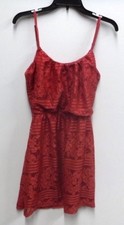 Bailey Blue Lined Floral Lace Adjustable Straps Dress Womens Medium Pink New