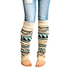 Women's Bohemian Knitted Leg Warmer High Socks Boot Winter Leg Sleeve Warm Yo...