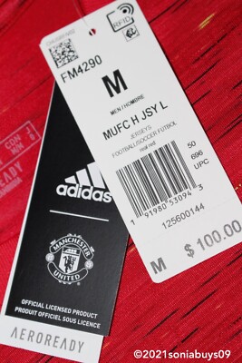 Adidas B.FERNANDES Manchester United Home Long Sleeve Soccer