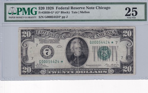 G00054424* 1928 FEDERAL RESERVE NOTE GREEN SEAL STAR NOTE BOOK VALUE $ 425 - Picture 3 of 3