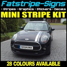 to fit MINI BONNET STRIPES CAR GRAPHICS STICKERS DECALS COOPER ONE TURBO R56