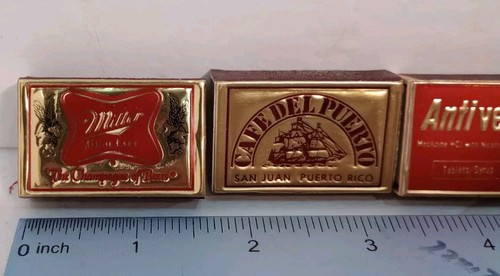 Vintage Verkäufer Muster bedruckbare geprägte Streichholzschachteln Werbung siehe Beschreibung - Bild 3 von 8