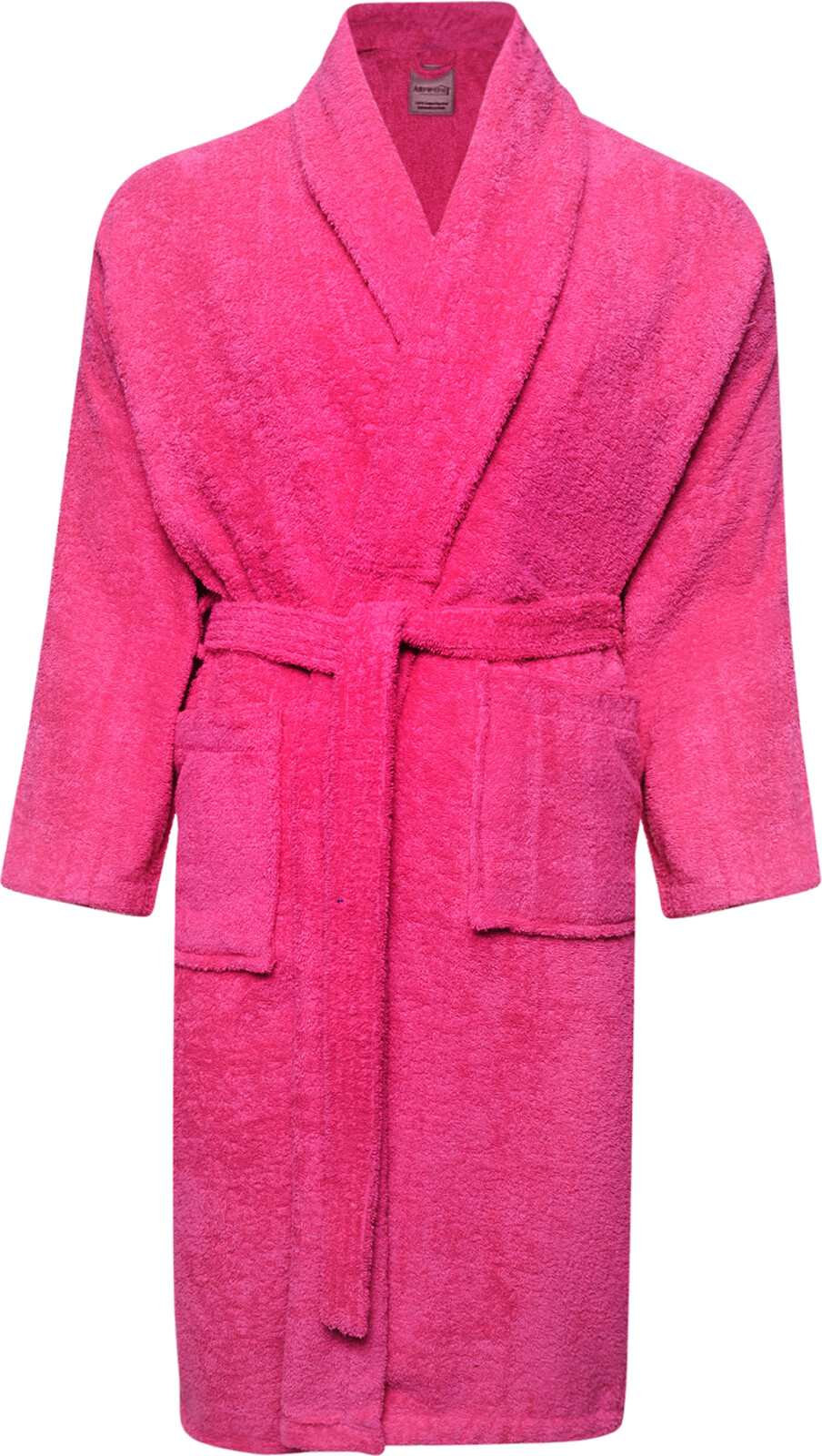 100% Cotton Dressing Gown Terry Towelling Shawl Collar Bath Robe Pink ...