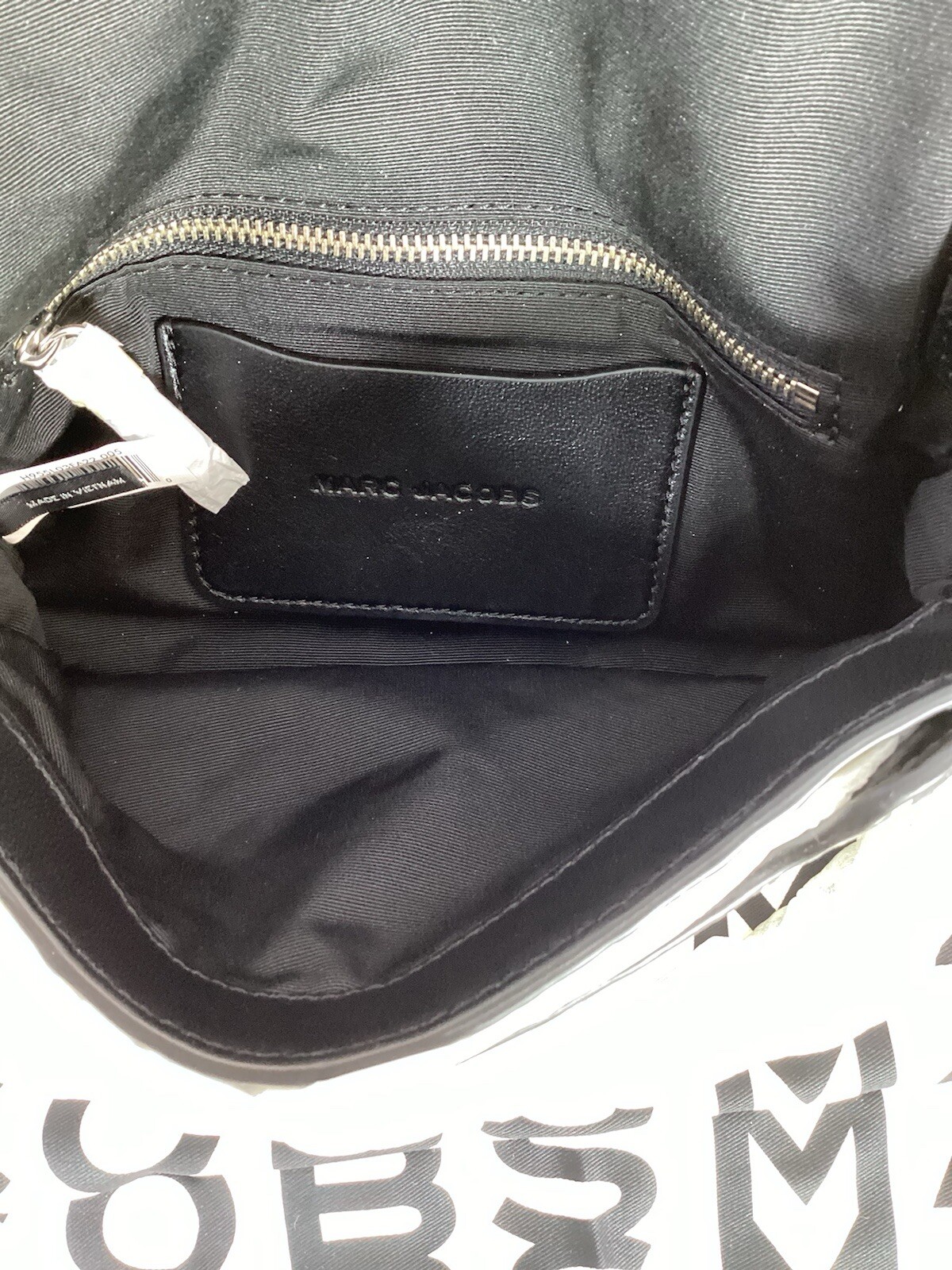 Marc Jacobs Leather Shoulder Bag Black/Beige AUTHENTIC NWT image 5