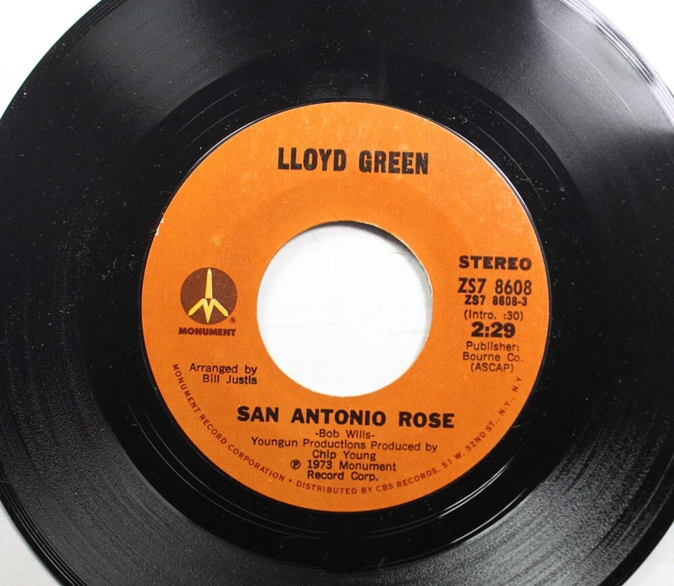 Country Nm! 45 Lloyd Green - Atlantis / An Antonio Rose On Monument Record Corp - Image 2 of 2